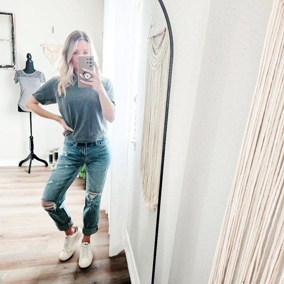 VERVET BY FLYING MONKEY Dreamland High Rise Boyfriend Jeans Relaxed Plus 20W 22W - Picture 8 of 10